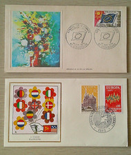 Enveloppes 1er Jour Thiaude 1972-76 Conseil de L'Europe Conférence au Sommet