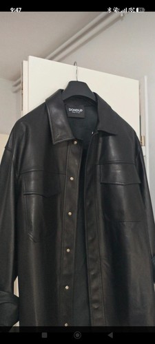 Chemise veste cuir dondup - cuir,
