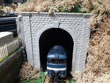 ho 2 entrées de tunnel voie simple 1/87 décor train diorama maquette56 modélisme