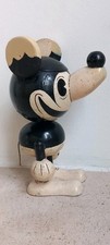 Rare jouet ancien bonbonnière Mickey en bois peint Walt Disney Années 40 Vintage