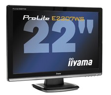 IIYAMA PROLITE E2207WS 22"-55cm-1680x1050-PC MONITOR SCREEN DVI VGA