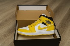 AIR JORDAN 1 MID Baskets  montantes jaune, blanc Taille 44
