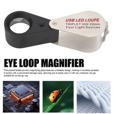 Loupe De Bijoutier Rechargeable Compacte De Haute Qualité Grossissement 30X Pour
