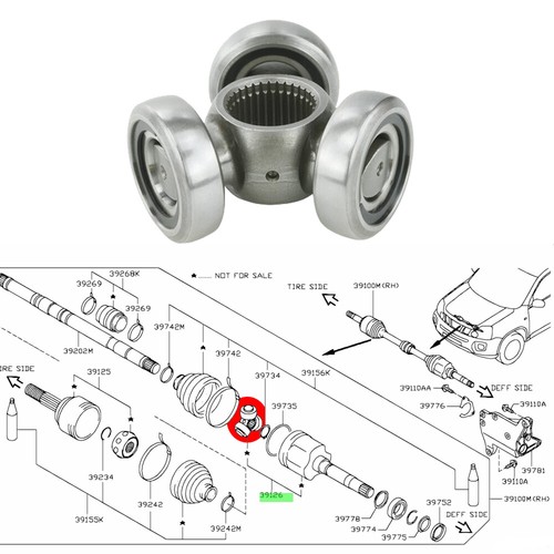 Croisillon transmission - croisillon, de