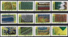 SERIE 2021 MOSAIQUE DE PAYSAGES - YT 1942 à 1953 - TIMBRES FRANCE OBLITERES