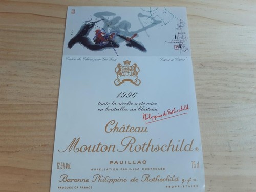 étiquette vin chateau - , mouton