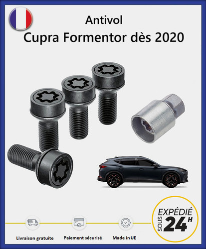 Ecrous antivol roues noir - antivol,