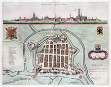 Reproduction plan ancien de Nieuport (Nieuwpoort) 1649