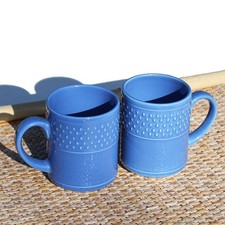 Paire de mugs bleus modèle