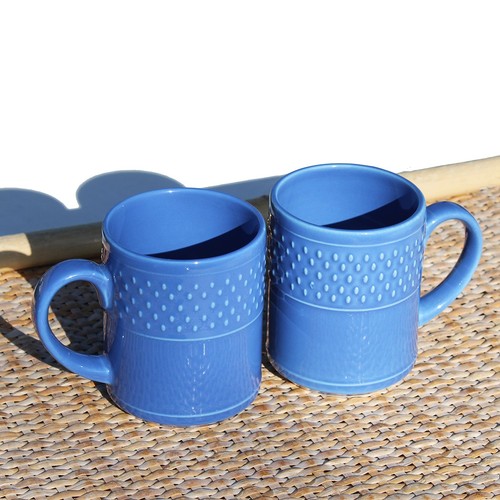 Paire mugs bleus modèle - de,