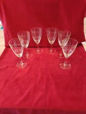 6 anciens Verres à Vin Ou Aperitif en cristal taillé Portieux