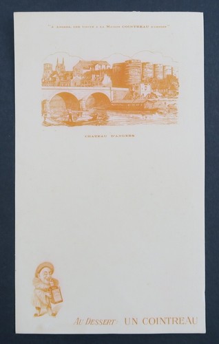 Ancien menu cointreau - cointreau, angers
