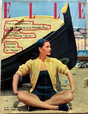 ELLE Magazine n° 351 du 18 Août 1952 ancienne revue de mode couture