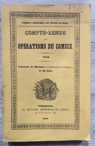 Livre comice agricole - agricole, seine
