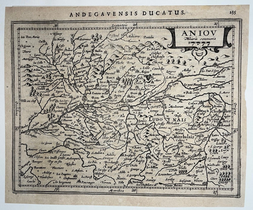 Carte anjou aniou andegavensis - anjou,