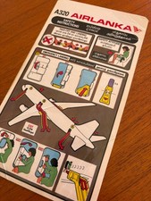 AirLanka A320 safety card