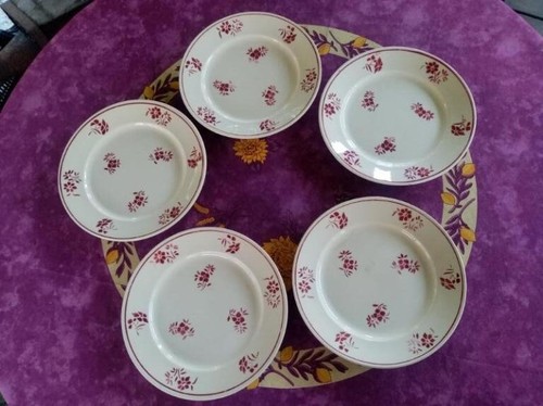 Assiettes plates demi - 5,