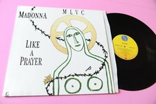 MADONNA LIKE A PRAYER ALLEMAGNE COUVERTURE FOND BLANC ET STICKER