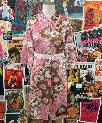 Vintage 60s 70s - , floral