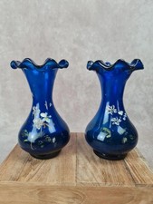 Paire de vases anciens bleu