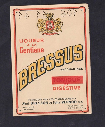 Ancienne étiquette alcool - ancienne,