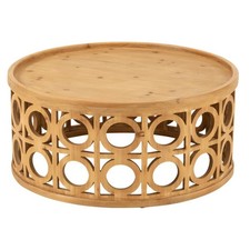 Table Basse Sculptée en Bois