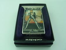 BRIQUET ZIPPO ESSENCE - JOHNNY HALLYDAY GRIS - Collection , OCCASION TBE - E 08
