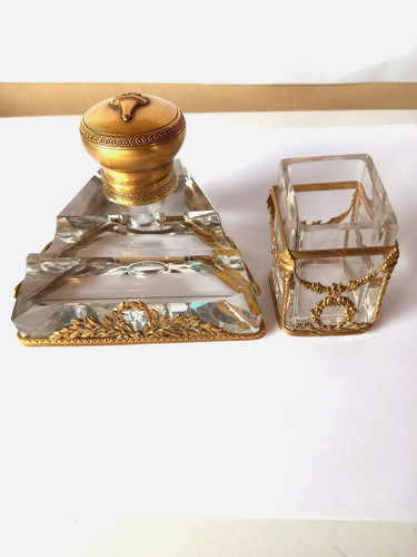 Encrier niii cristal et - en,