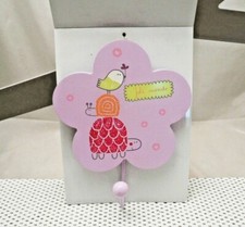 porte-manteau 1 crochet enfant fleur mauve animaux 13,5 x 17 x 4,5 cm environ