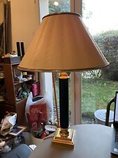 Lampe de chevet table Deschuytener monteuse N 6 laiton doré vert tacheté vintage