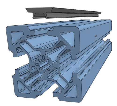 Cover strip for - , aluminum