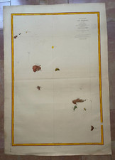 MARQUESAS ISLANDS 1878 (1887) VERY LARGE ANTIQUE SEA CHART 19TH CENTURY
