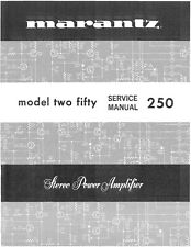Service Manuel D'Instructions pour Marantz 250