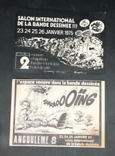 FRANQUIN - GASTON - 2 CARTES POSTALES ANGOULEME 1975 ET 1981 + SIGNATURE ( EM )