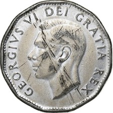 Canada, George VI, 5 Cents