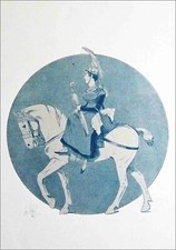 EQUITATION - CAEN : PAYSANNE en COIFFE à CHEVAL en AMAZONE - Gravure 19e siècle