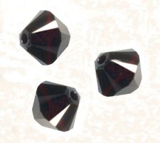 20 perles TOUPIES SWAROVSKI ® ELEMENTS 6 mm AB2X  JET HEMATITE AB2X