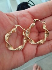 boucles d'oreilles  plaque or