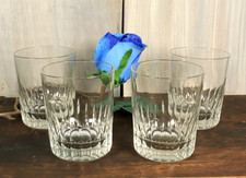 Ensemble de 4 Verres Anciens à Whisky Liqueur en Cristal de Baccarat Taillé XIXè