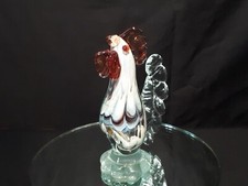 COQ en verre soufflé ECOLE MURANO Hauteur: 15,5 CM  PARFAIT ETAT