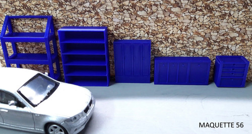 Lot meubles bleus - lot, pour