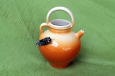 " LES FAÏENCES LOUIS SICARD AUBAGNE " CRUCHE EN CÉRAMIQUE AVEC CIGALE EN RELIEF