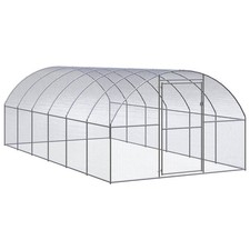 Poulailler d'Extérieur 3x8x2 m Acier Galvanisé Cage Poulets Volière vidaXL