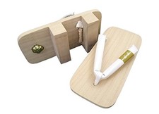 Sandales Asakusa [Made in Japan] Geta avec bretelles blanches (bois de paulow...