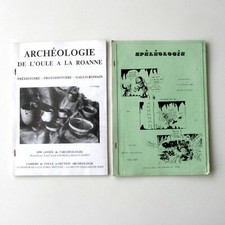 Lot 2 cahiers d'Archéologie - De L'Oule à la Roanne - Spéléo club Mottois 1990