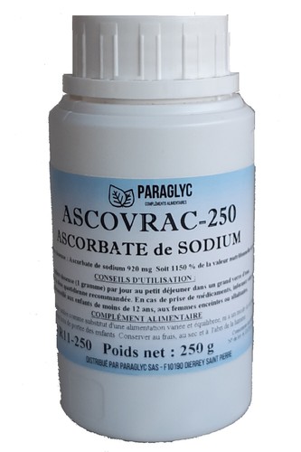 Ascorbate sodium pur 250 g - ascorbate,