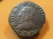 FEODALE - FRANCOIS DE BOURBON - DOUBLE TOURNOIS - 1586 - TRES RARE !