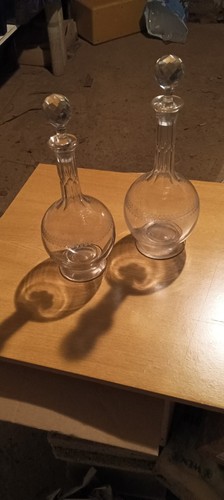 Lot carafes en cristal - de,