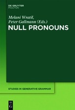 Melani Wratil Null Pronouns (Relié) Studies in Generative Grammar [SGG]
