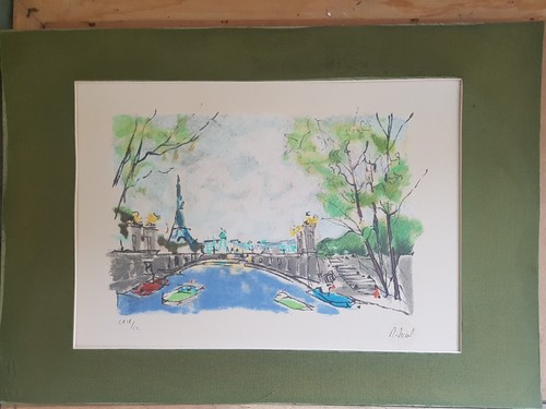 Lithographie signée - , et